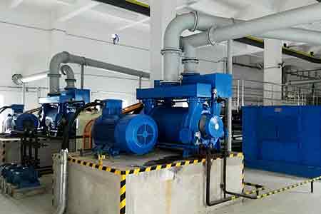 918博天堂液环泵机组在沈东热电厂脱硫项目使用现场